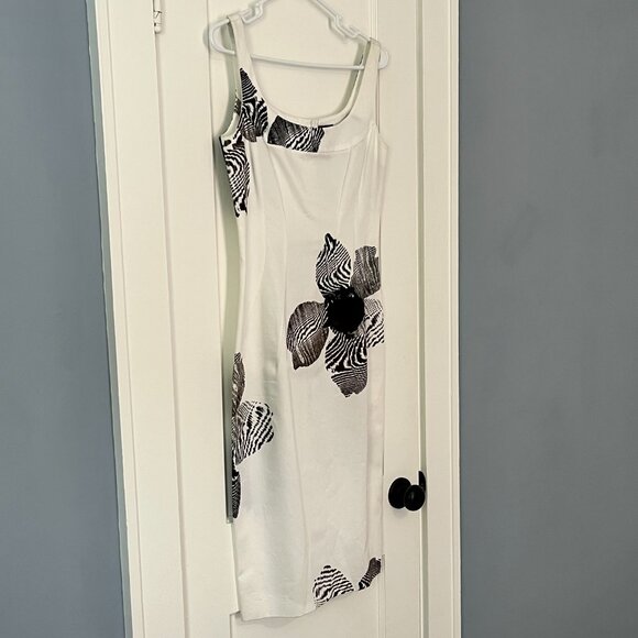 Tomaso Stefanelli midi dress size 42 (US size 6) designer large floral print - Picture 2 of 9